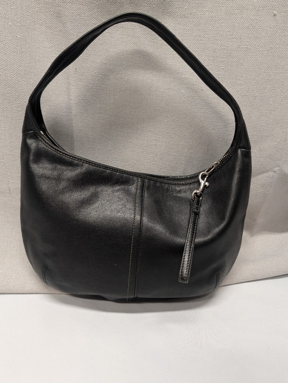 Vintage Y2K Coach Black Leather Shoulder Ergo Hobo Bag